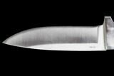 Knife With Fossil Dinosaur Bone (Gembone) Inlays #101812-4